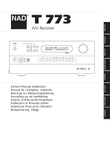 NAD Electronics T 773 Användarmanual