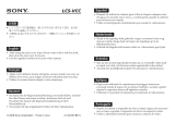 Sony LCS-VCC Viktig information