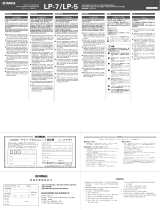 Yamaha LP-7/LP-5 Användarmanual