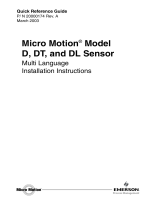 Micro Motion Model D DL DT Installationsguide
