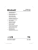 Einhell Expert Plus TE-AG 18 Li Kit Användarmanual