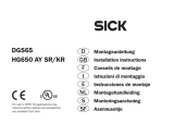 SICK DGS65 HG650 AY SR/KR Mounting instructions