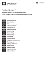 Medtronic Puritan BennettTM Re/X800 and D/X800 Expiratory Filter/Drain System 800 Series Ventilators Bruksanvisningar