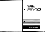 Yamaha RY10 Bruksanvisning