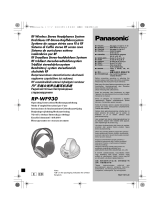 Panasonic RPWF930 Användarmanual