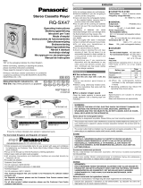 Panasonic RQSX47 Bruksanvisningar