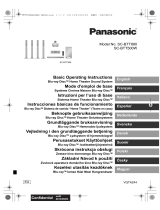 Panasonic SC-BTT880 Bruksanvisning