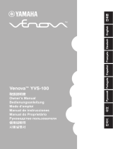 Yamaha YVS-100 Venova Användarmanual