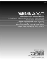 Yamaha AX-9 Användarmanual