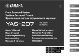 Yamaha YAS-207 - Soundbar Bruksanvisning