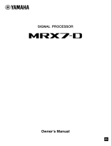 Yamaha MRX7-D Bruksanvisning