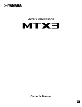Yamaha MTX3 Bruksanvisning