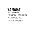 Yamaha P-2200/2201 Användarmanual