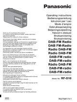 Panasonic RFD10EG Bruksanvisningar