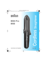 Braun BSS Pro, BSS, Cordless Straightener Användarmanual