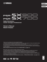 Yamaha PSR-SX900 Bruksanvisning