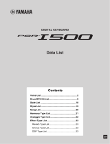Yamaha PSR-I500 Datablad