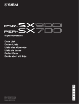 Yamaha PSR-SX900 Datablad