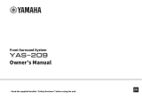 Yamaha YAS-209 Barre de son noire Användarmanual