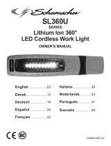 Schumacher SL360BU Lithium Ion 360° LED Cordless Work Light Bruksanvisning