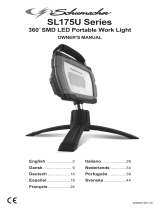 Schumacher SL175RU 360˚ SMD LED Portable Rechargeable Work Light Bruksanvisning