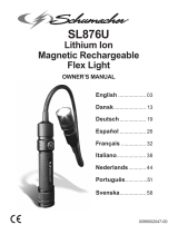 Schumacher SL876U Lithium Ion Magnetic Rechargeable Flex Light Bruksanvisning