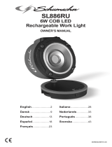 Schumacher SL886RU 6W COB LED Rechargeable Flood Light with Magnetic Base Bruksanvisning