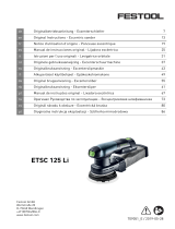 Festool ETSC 125 Li 3,1 I-Set Bruksanvisningar