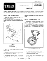 Toro Light Kit, Power Shift Snowthrowers Användarmanual