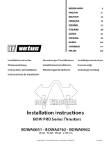 Vetus BOWA0651-0762-0902 Installationsguide