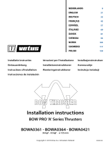 Vetus BOWA0361/BOWA0364/BOWA0421 Installationsguide