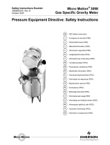 Micro Motion Pressure Equipment Directive - Model 3098 Bruksanvisning