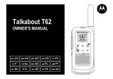 Motorola Talkie Walkie Twin Pack T62 Bleu Användarmanual