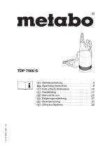 Metabo TP6000S Användarmanual