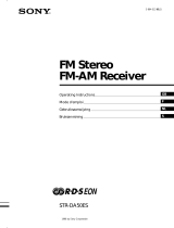 Sony STR-DA50ES - Fm Stereo/fm-am Receiver Bruksanvisning