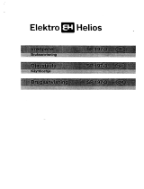 ELEKTRO HELIOS SP197-3 Användarmanual