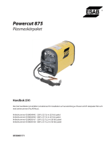 ESAB Powercut 875 Användarmanual