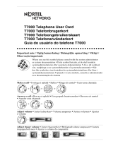Avaya T7000 Telephone Användarmanual