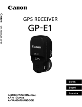 Canon GPS RECEIVER GP-E1 Användarmanual