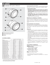 Canon Extender EF 1.4x II Användarmanual