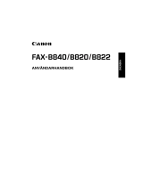 Canon FAX-B820 Användarmanual