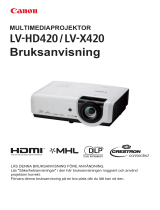 Canon LV-HD420 Användarmanual