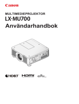 Canon LX-MU700 Användarmanual