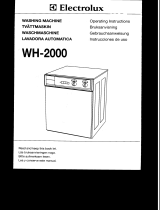 Electrolux WH2000 Användarmanual