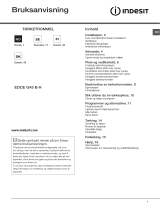 Indesit EDCE G45 B H (EU) Användarguide