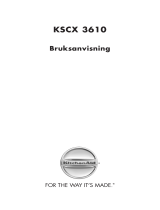 KitchenAid KSCX 3610 Användarguide