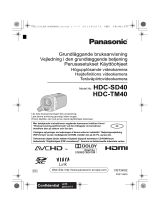Panasonic HDCSD40EC Snabbstartsguide