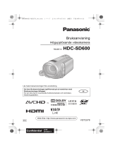 Panasonic HDCSD600EC Snabbstartsguide