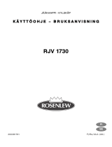 ROSENLEW RJV1730 Användarmanual