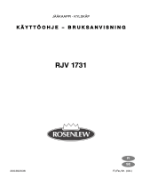 ROSENLEW RJV1731 Användarmanual